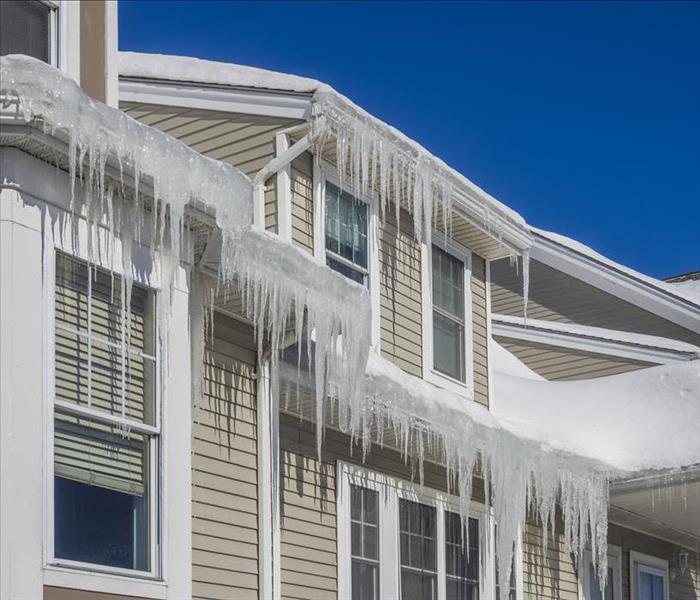 Icicles on house